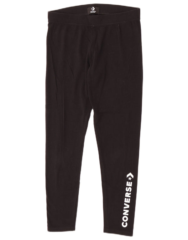 Converse Womens Graphic Leggings Medium Black Cotton
