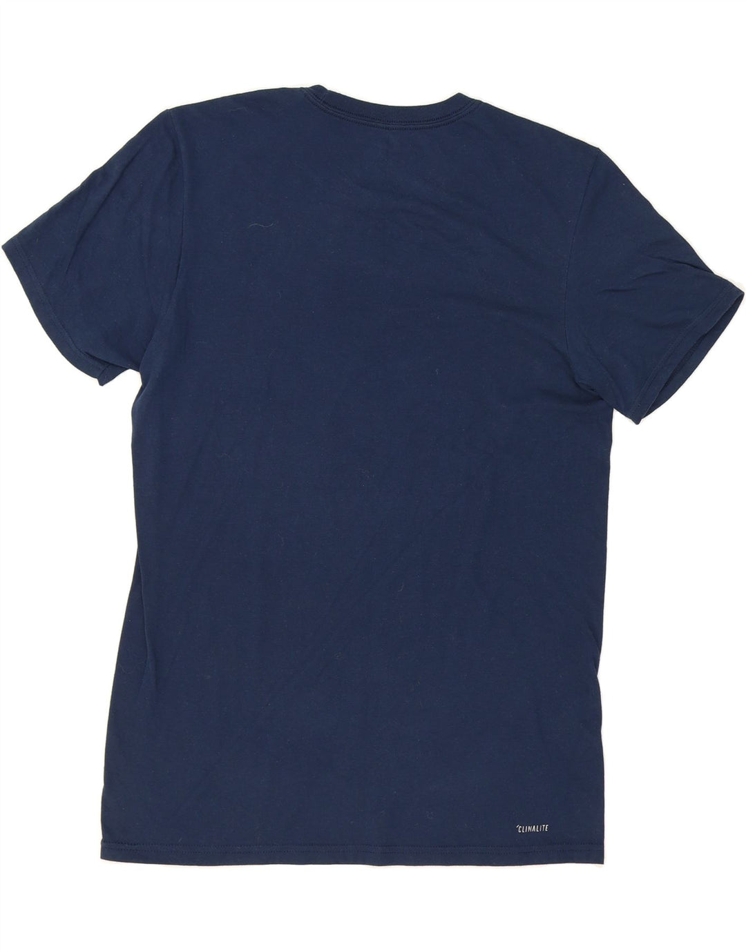 ADIDAS Mens Climalite Graphic T-Shirt Top Medium Navy Blue Vintage Adidas and Second-Hand Adidas from Messina Hembry 