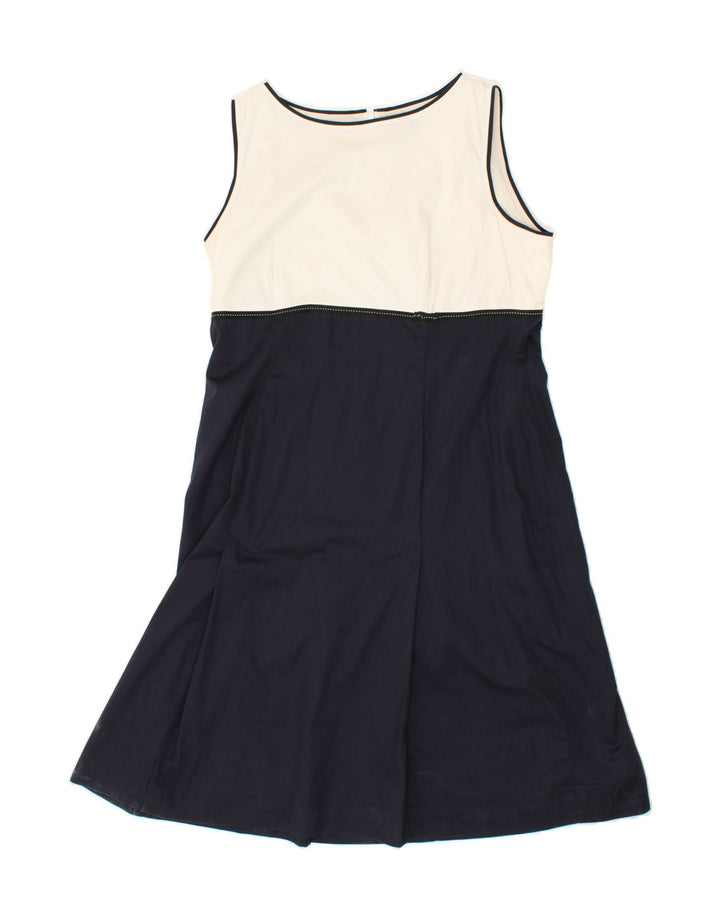 DANIEL HECHTER Womens A-Line Dress UK 12 Medium Navy Blue Colourblock Vintage Daniel Hechter and Second-Hand Daniel Hechter from Messina Hembry 