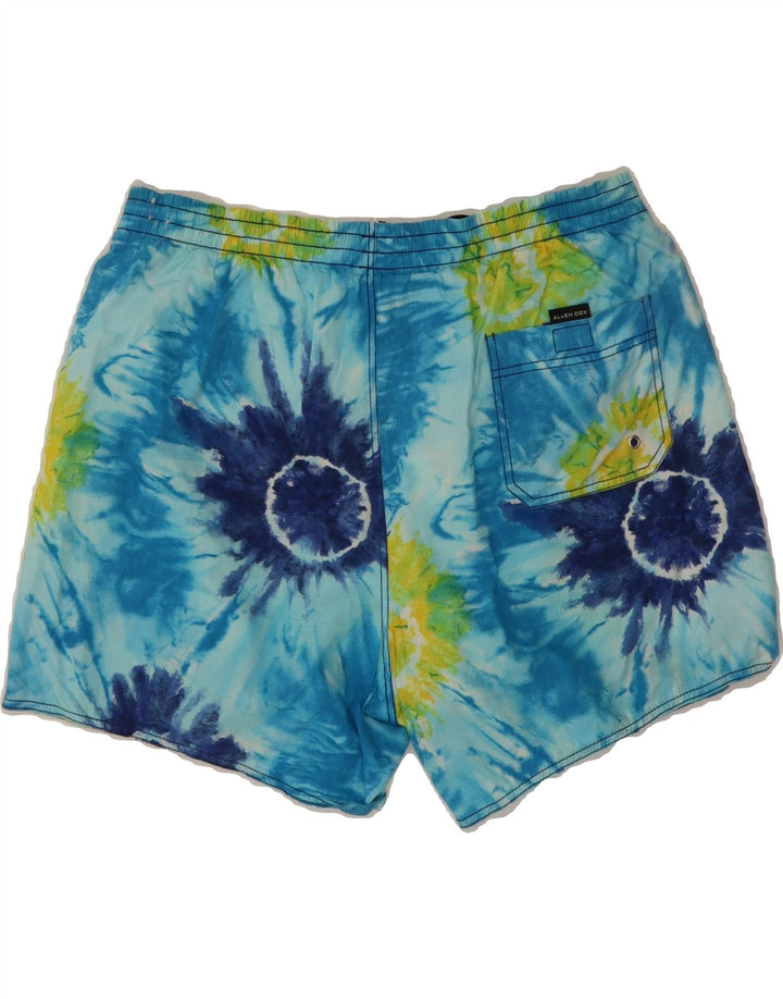 ALLEN COX Mens Swimming Shorts Medium  Blue Tie Dye Cotton Vintage Allen Cox and Second-Hand Allen Cox from Messina Hembry 