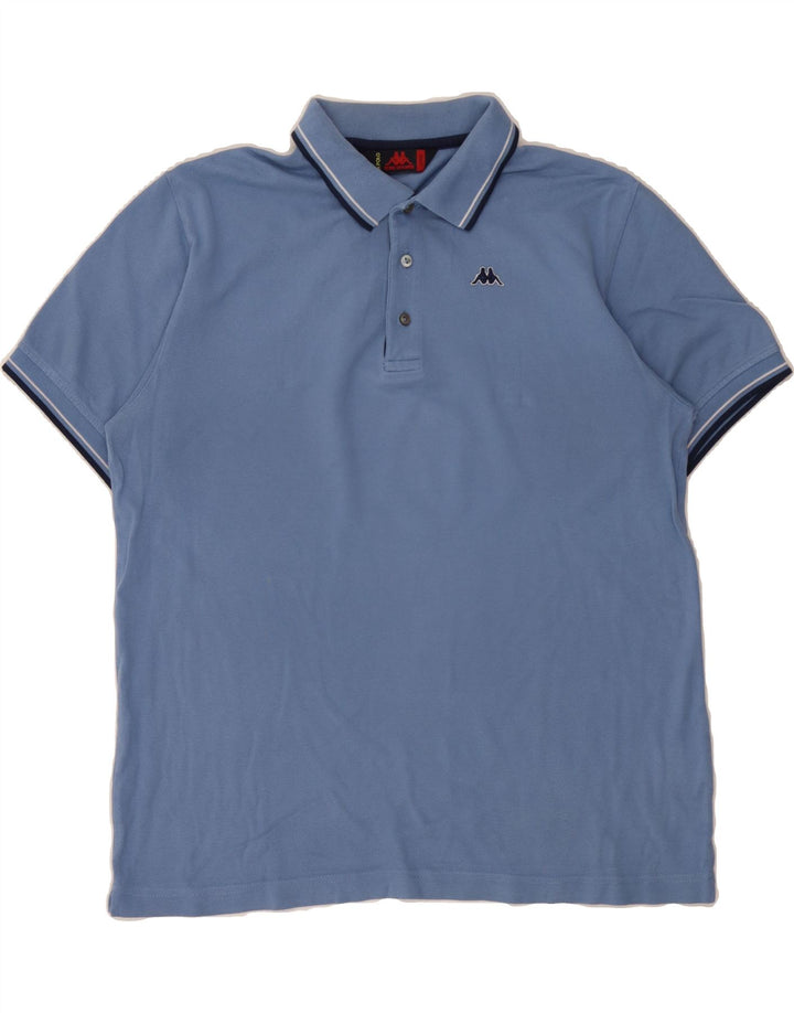 KAPPA Mens Polo Shirt Large Blue Cotton Vintage Kappa and Second-Hand Kappa from Messina Hembry 