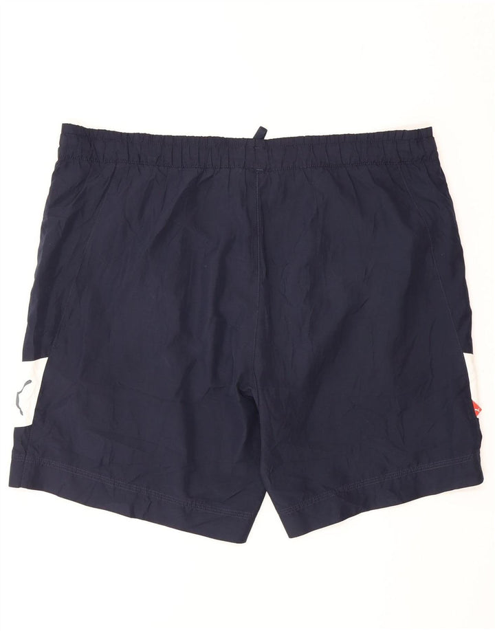 Puma Mens Sport Shorts Medium  Navy Blue Colourblock Polyester