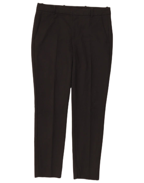 ZARA Womens Slim Suit Trousers Medium W28 L27 Black Cotton