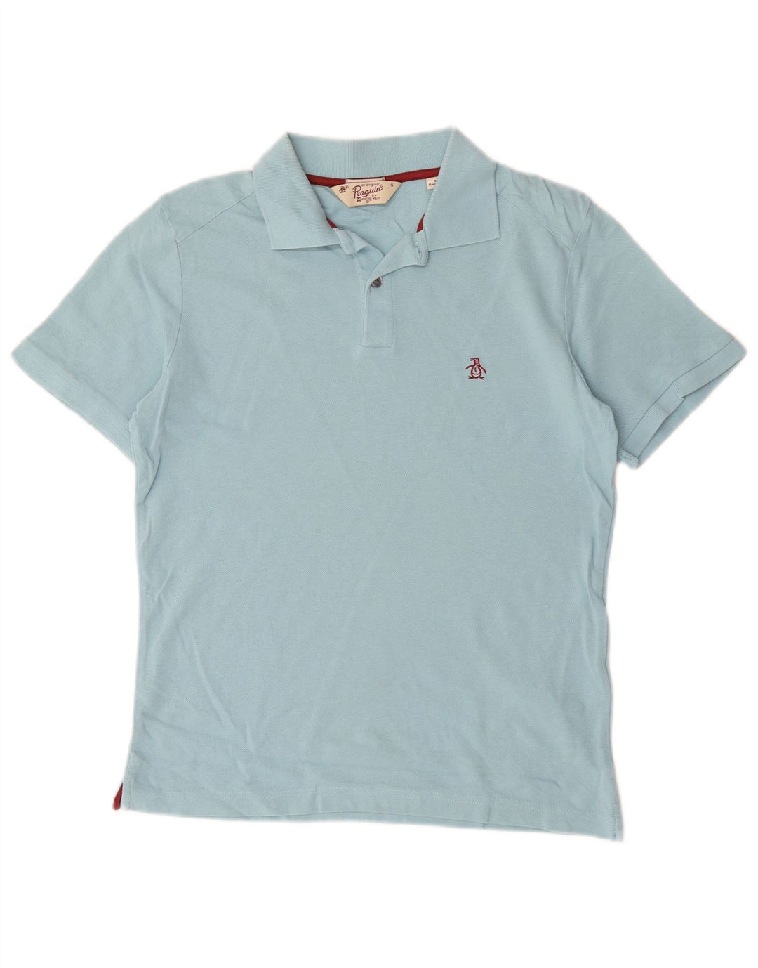 Penguin Mens Polo Shirt Small Blue Cotton