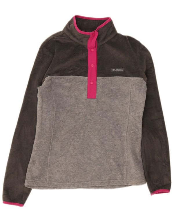 Columbia Womens Fleece Jumper UK 10 Small Grey Colourblock Sports