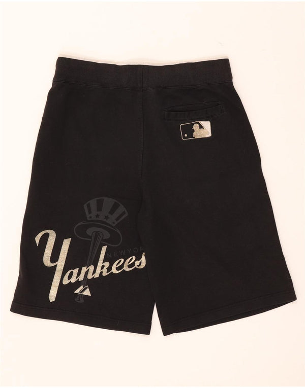 Majestic Mens New York Yankees Graphic Sport Shorts Small Black Cotton