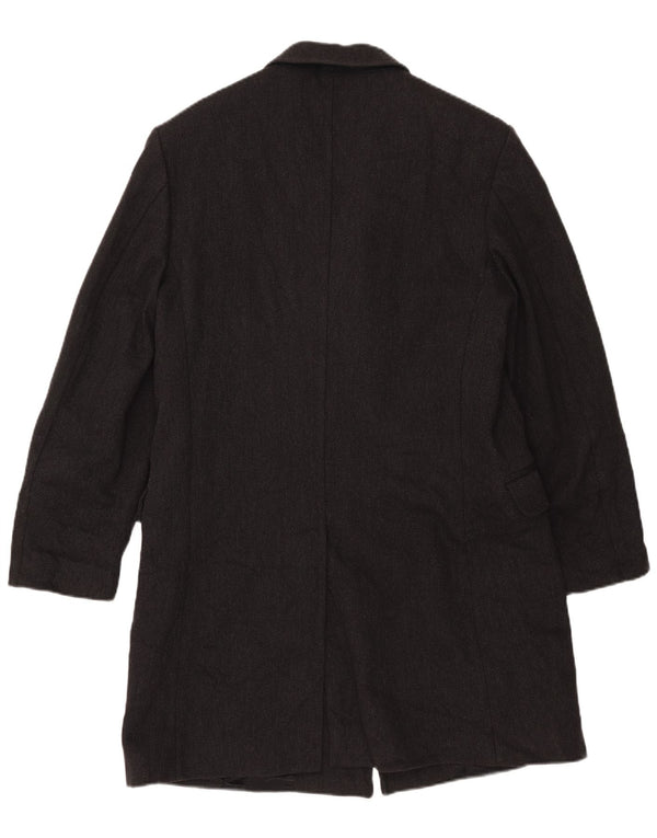 Fay Mens Overcoat UK 38 Medium Grey Herringbone