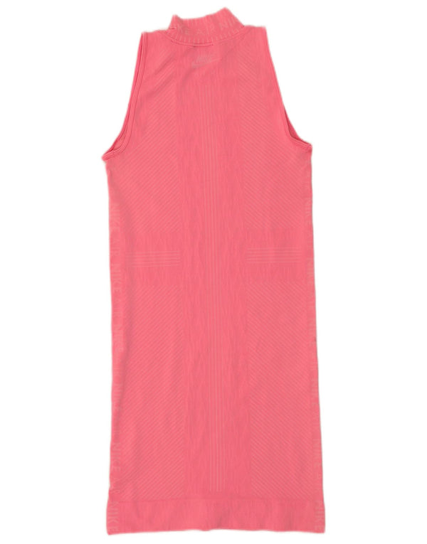 Nike Womens Graphic Sleeveless T-Shirt Dress UK 8 Small Pink Polyester