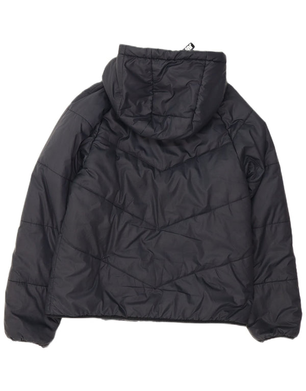 Nike Womens Hooded Oversized Padded Jacket UK 10 Small Black Polyester
