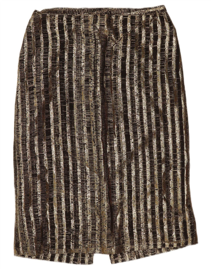 Vintage Womens 2 Piece Skirt Set UK 14 Medium W29  Brown Striped