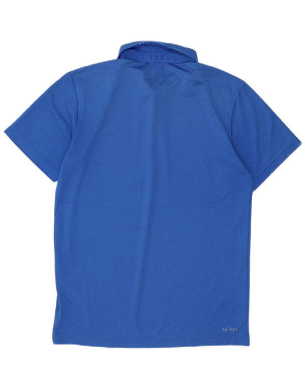 Adidas Mens Climalite Polo Shirt Small Blue Polyester
