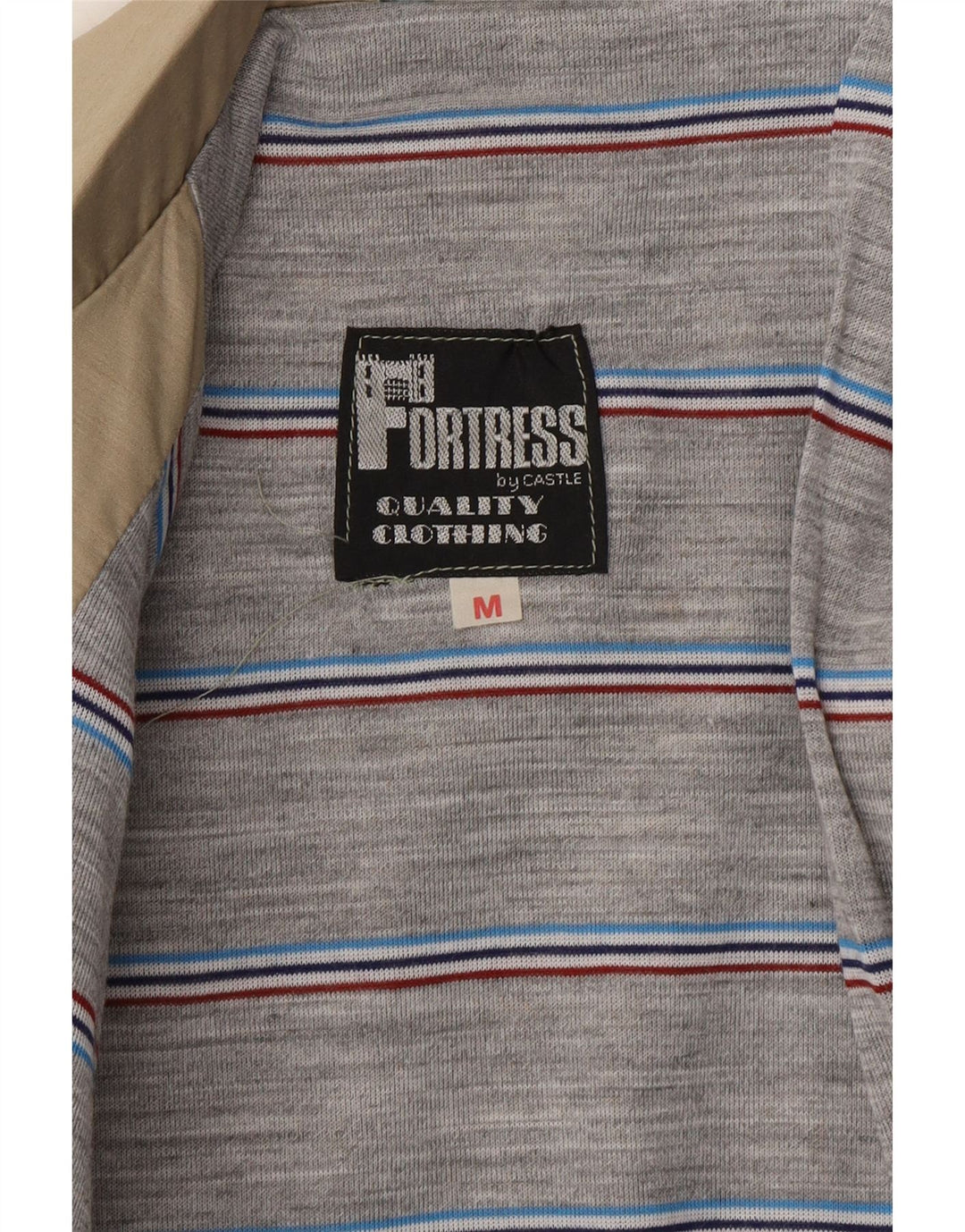 VINTAGE Mens Bomber Jacket UK 38 Medium Beige