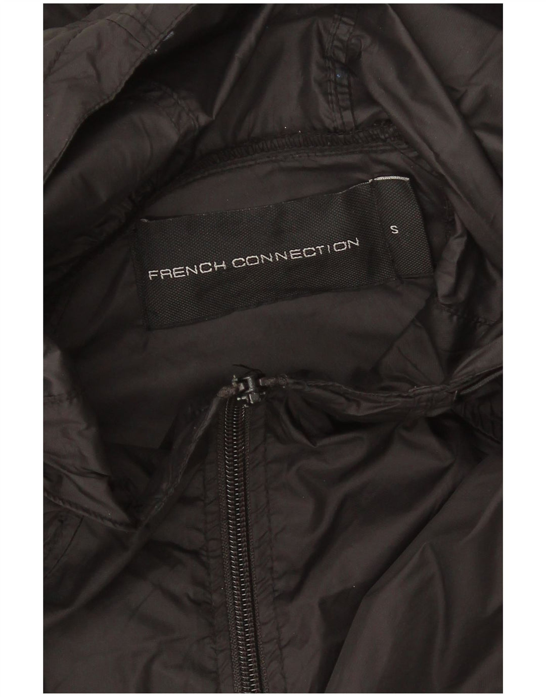 French Connection Mens Hooded Rain Jacket UK 36 Small Black