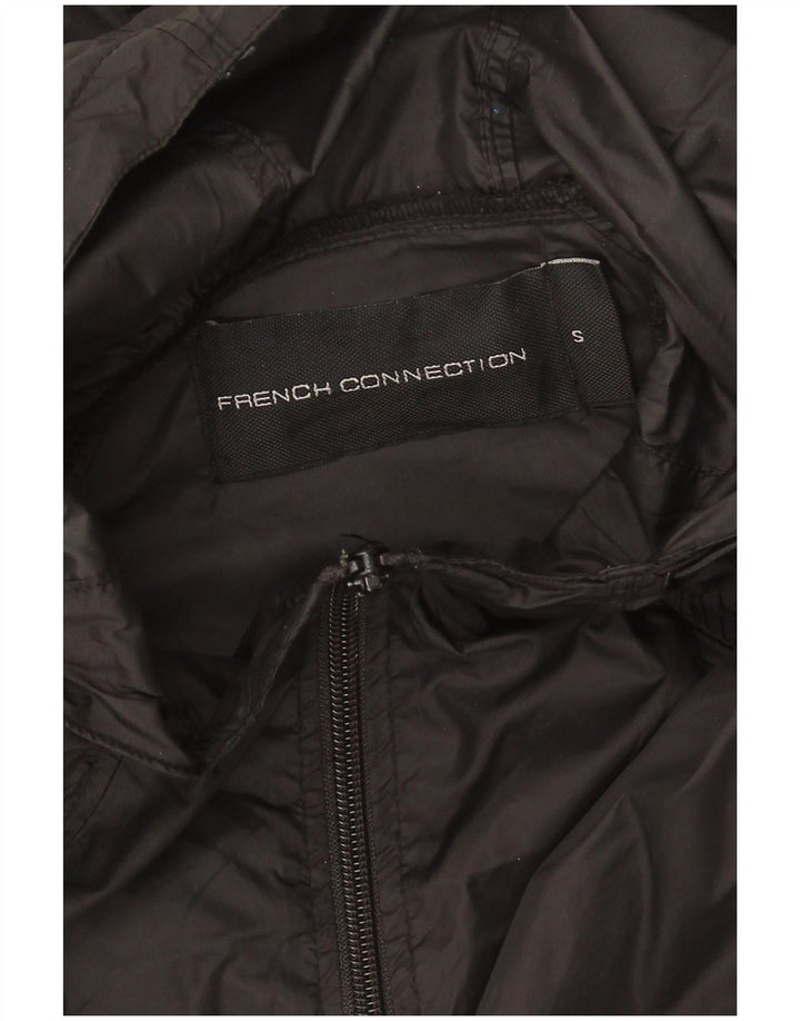 French Connection Mens Hooded Rain Jacket UK 36 Small Black