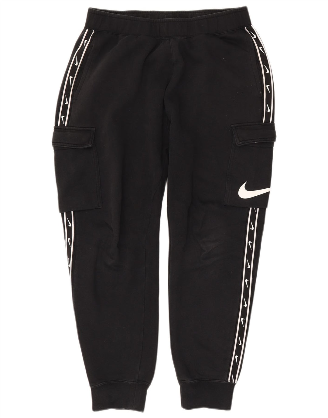 NIKE Mens Graphic Cargo Tracksuit Trousers Joggers Medium  Black Cotton