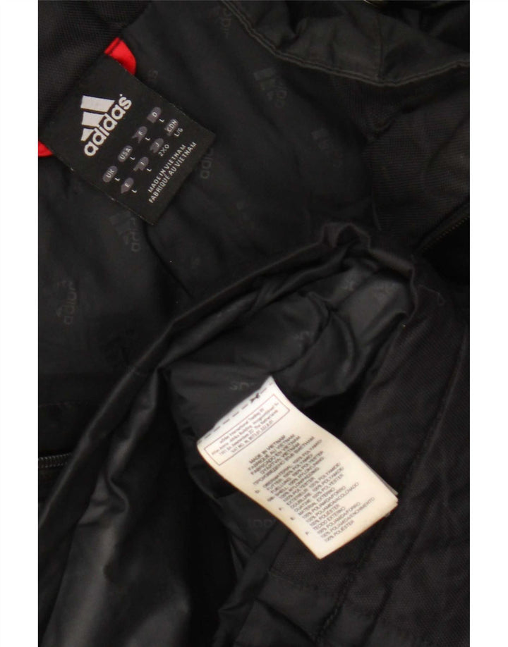 Adidas Mens Hooded Utility Jacket UK 40 Large Black Polyamide
