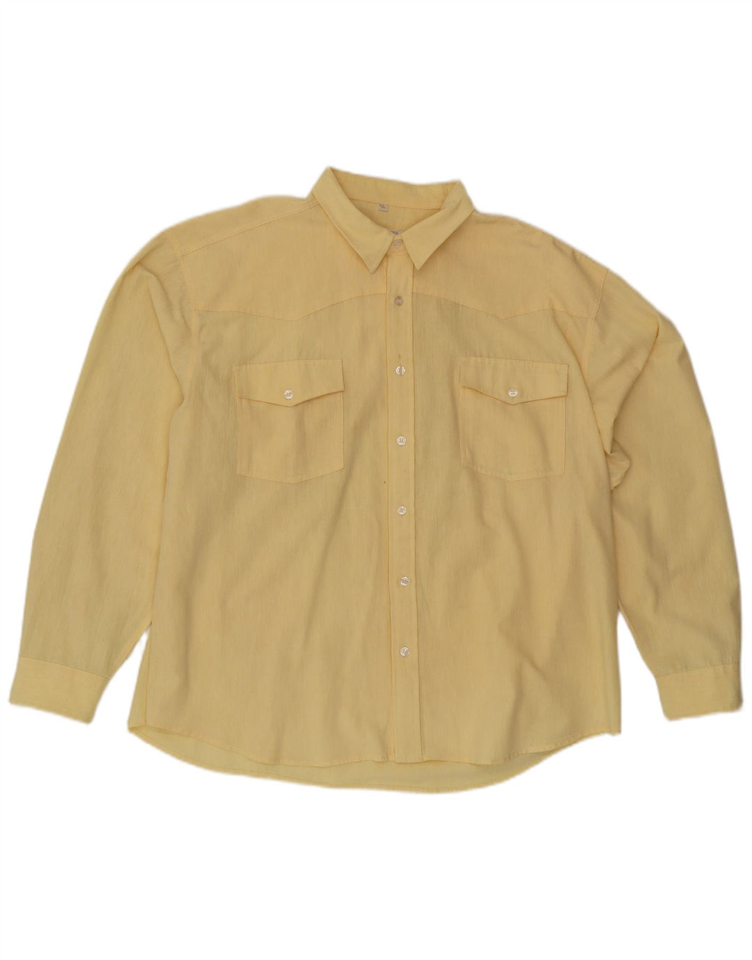 ARIZONA JEANS Mens Shirt Size 45/46 XL Yellow Cotton