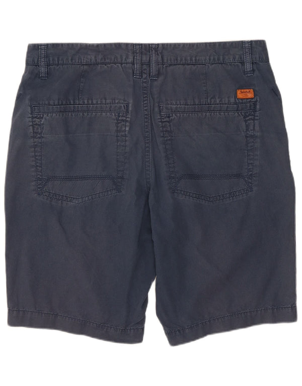 Timberland Mens Casual Shorts W32 Medium Navy Blue Cotton