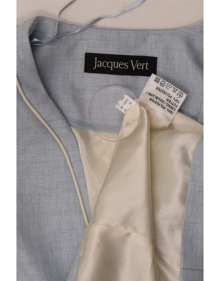 Jacques Vert Womens 1 Button Short Sleeve Blazer Jacket UK 14 Large Blue