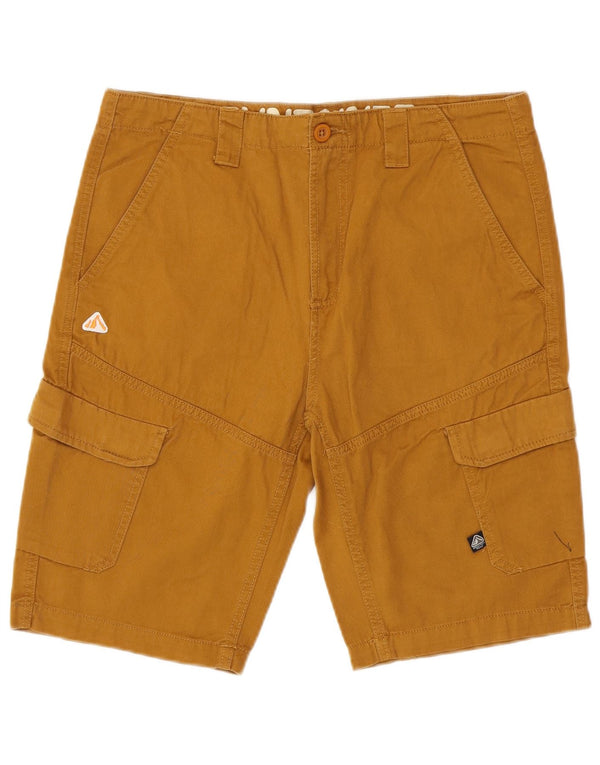 MOUNTAIN PEAK Mens Cargo Shorts Medium W32 Brown Cotton