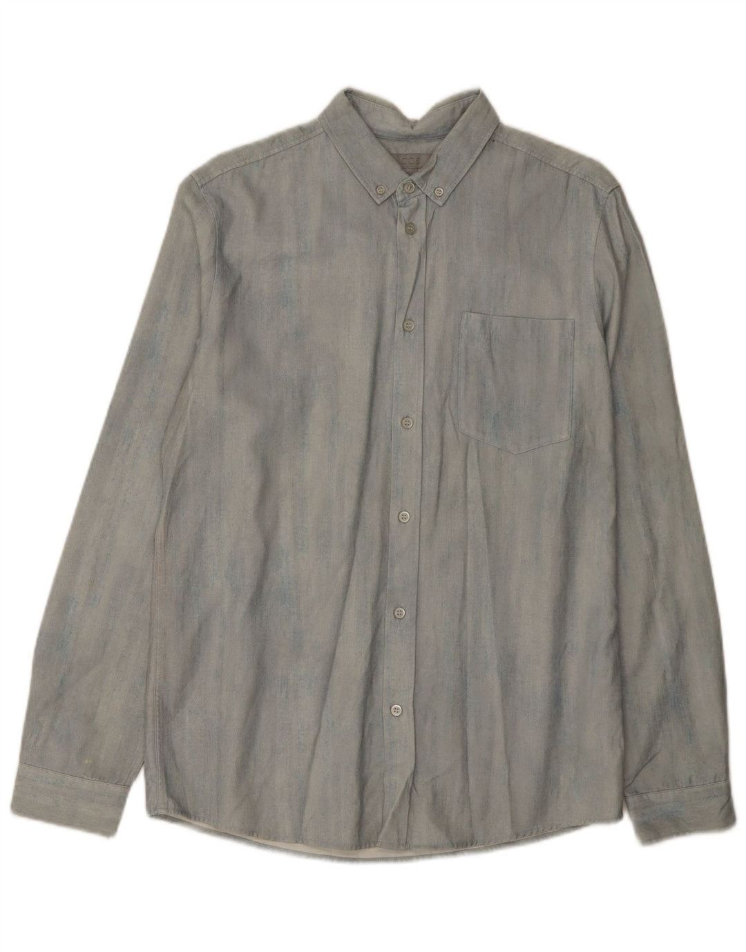 Cos Mens Denim Shirt Small Blue Lyocell