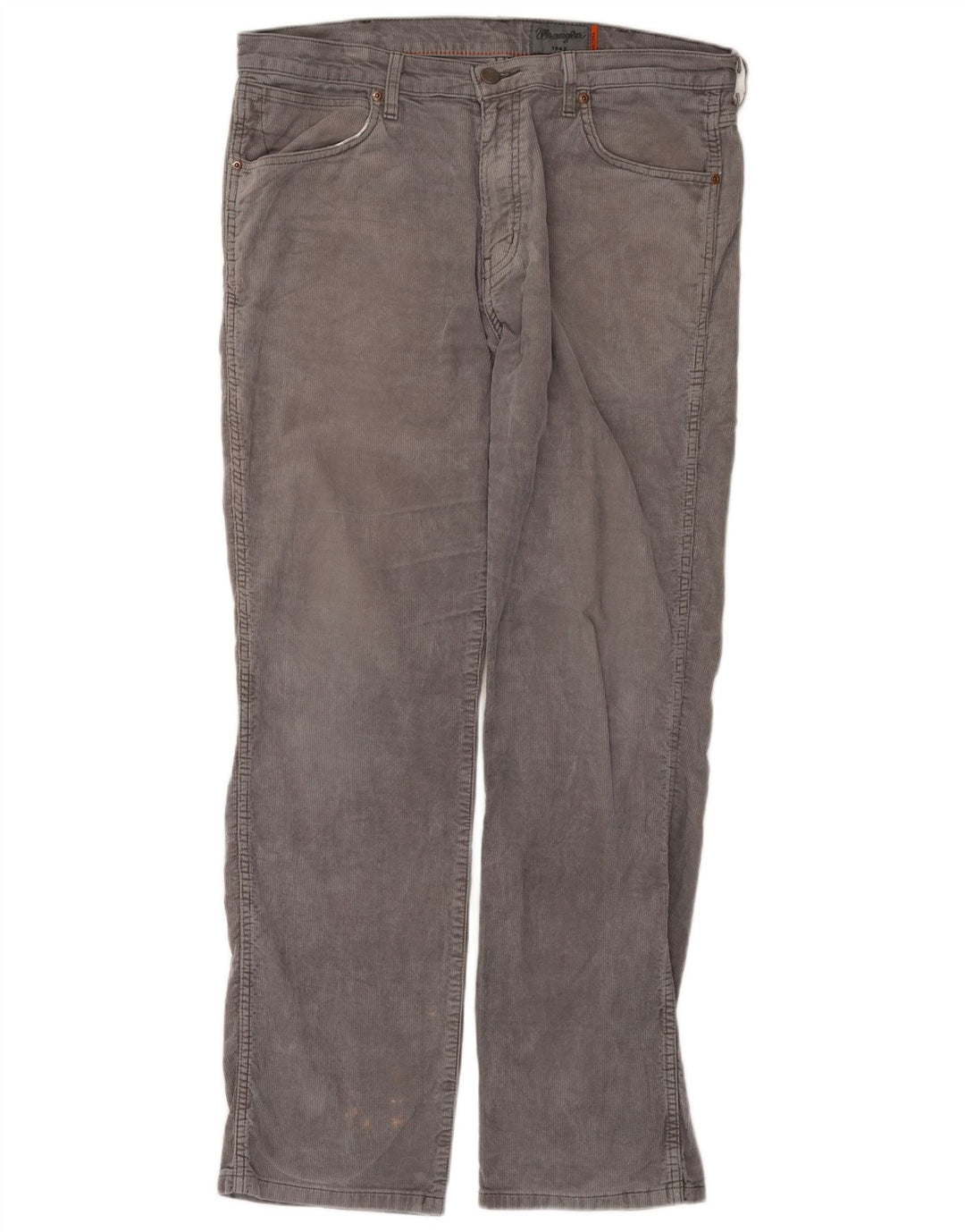 WRANGLER Mens Arizona Stretch Straight Corduroy Trousers W36 L32 Grey