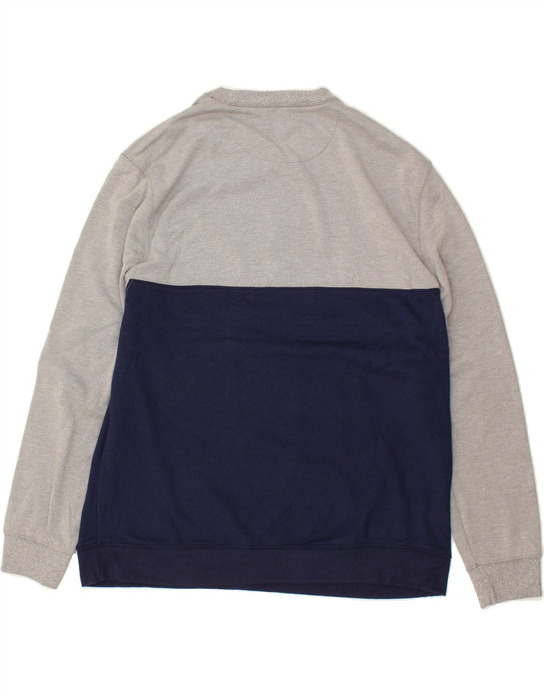 IZOD Mens Sweatshirt Jumper XL Grey Colourblock Cotton Vintage Izod and Second-Hand Izod from Messina Hembry 