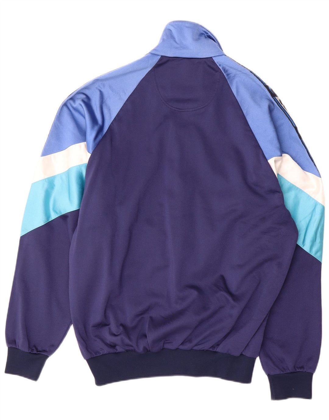 Asics Mens Graphic Tracksuit Top Jacket Medium Blue Colourblock Polyamide