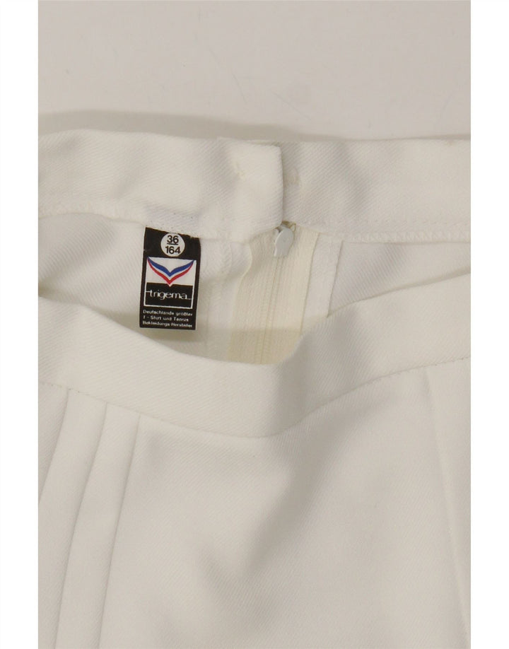 TRIGEMA Womens Tennis Skirt EU 36 Small White Polyester Vintage Trigema and Second-Hand Trigema from Messina Hembry 