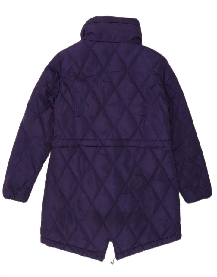 MARKS & SPENCER Womens Quilted Windbreaker Coat UK 12 Medium  Navy Blue