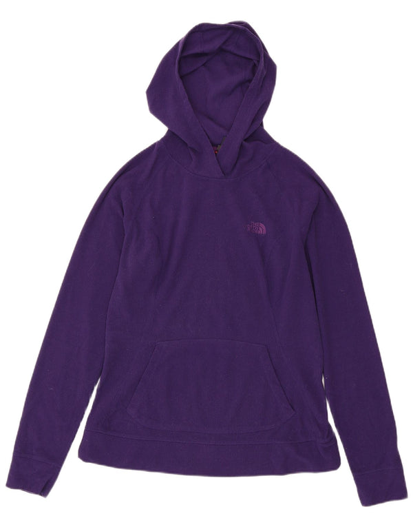 The North Face Womens Fleece Hoodie Jumper UK 12 Medium Purple Polyester