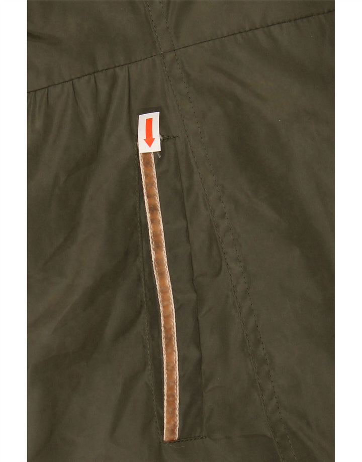 MICHAEL KORS Girls Hooded Parka Jacket 7-8 Years Khaki Polyester
