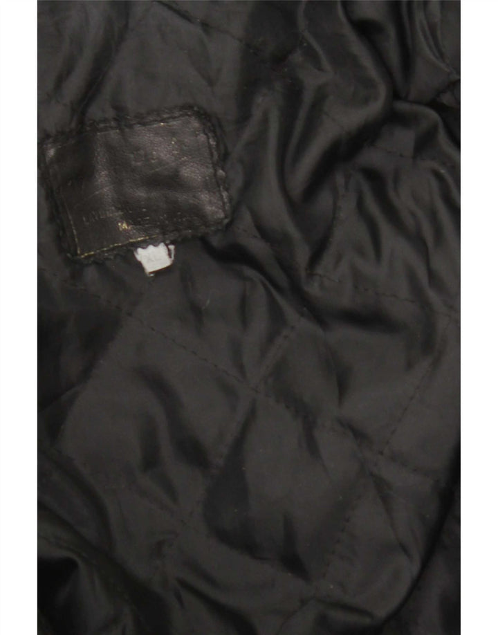 Vintage Mens Leather Jacket UK 42 XL Black Leather