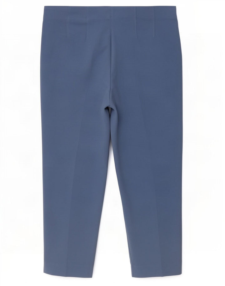 Marks & Spencer Womens Cropped Trousers UK 12 Medium W30 L24 Blue