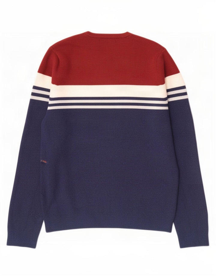 Marks & Spencer Mens Crew Neck Jumper Sweater Large Blue Colourblock