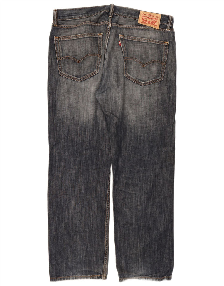 Levi's Mens 505 Straight Jeans W36 L30 Blue Cotton