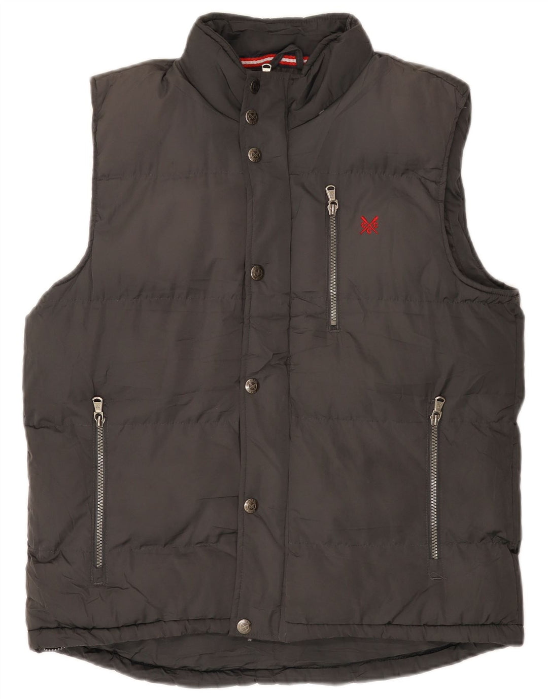 Crew Clothing Mens Padded Gilet UK 38 Medium Grey Polyester