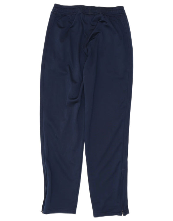 ADIDAS Boys Tracksuit Trousers 11-12 Years Navy Blue Polyester