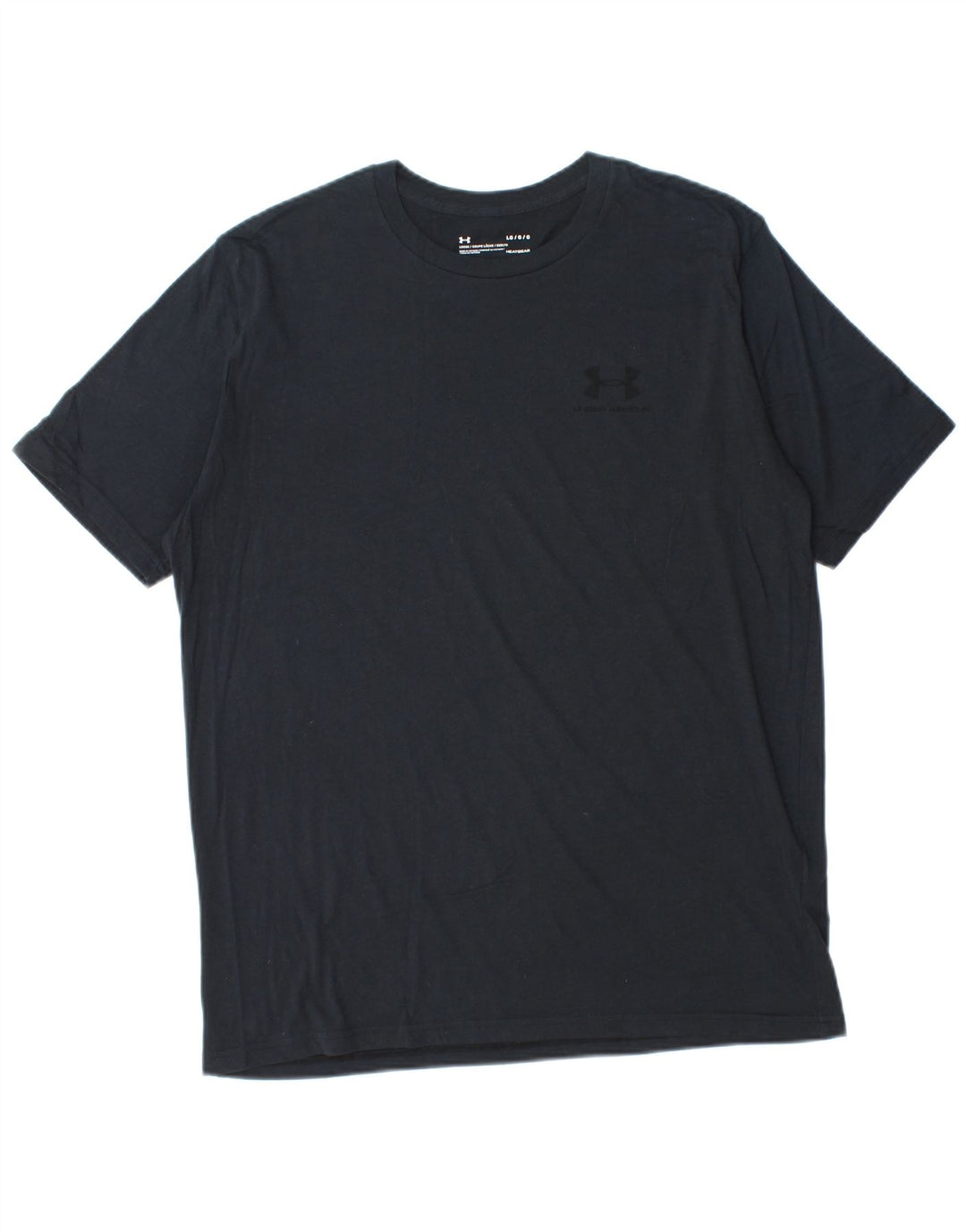 UNDER ARMOUR Mens Heat Gear T-Shirt Top Large Black Cotton
