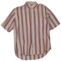Marlboro Classics Mens Short Sleeve Shirt Large Multicoloured Striped Linen