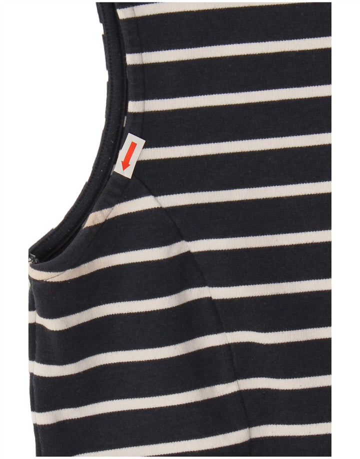 Jack Wills Womens Blouse Top UK 8 Small Navy Blue Striped Nautical