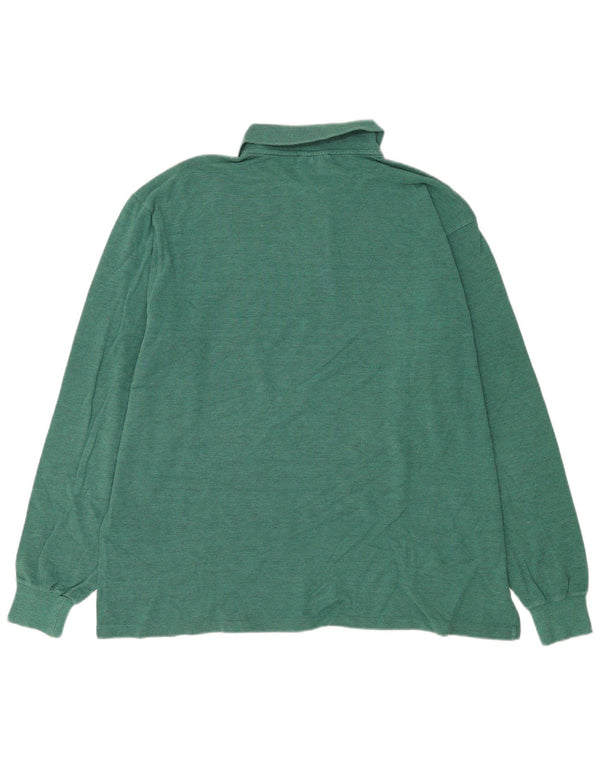 Lacoste Mens Long Sleeve Polo Shirt Size 8 3XL Green Cotton