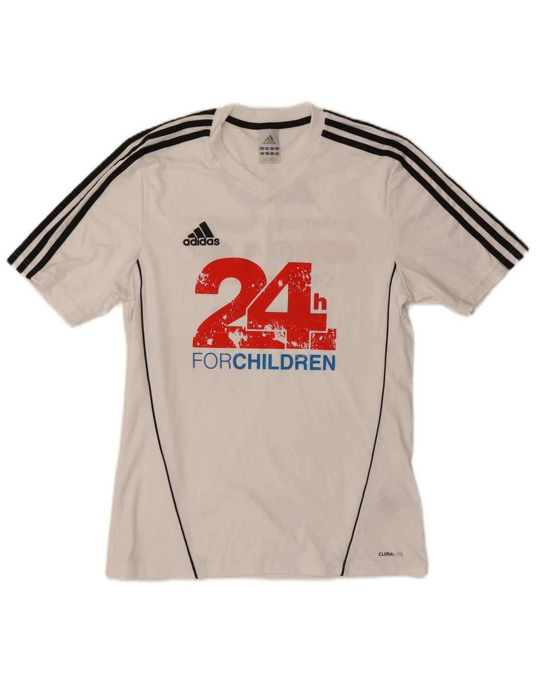 ADIDAS Mens Climalite Graphic T-Shirt Top Small White Polyester