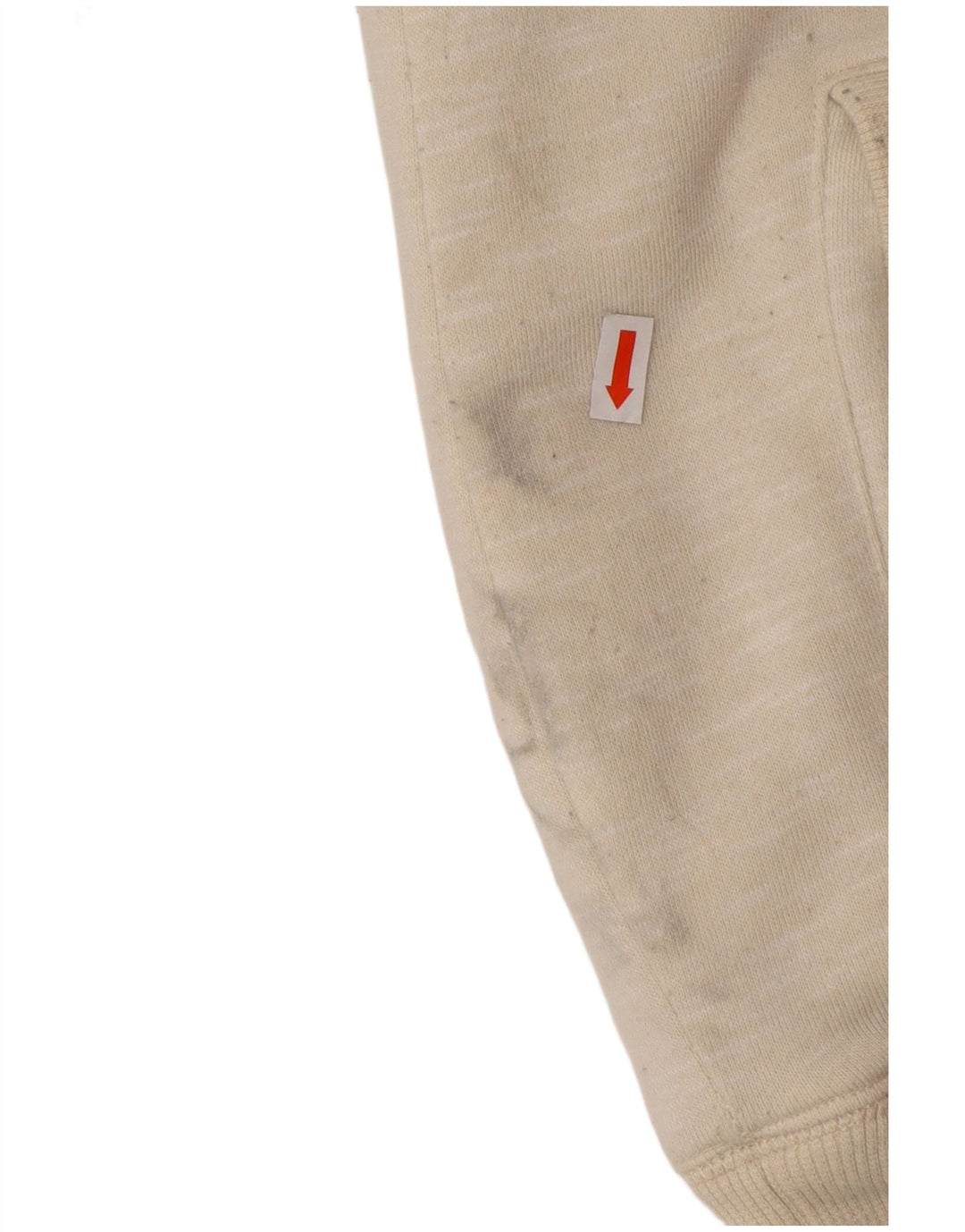 Animal Womens Zip Hoodie Sweater UK 14 Large  Off White Flecked Cotton