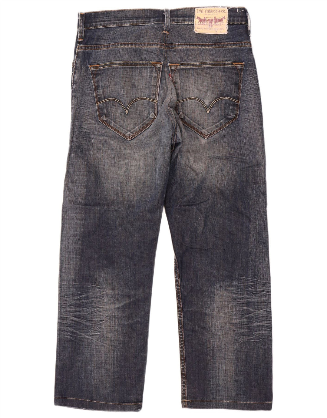 Levi's Mens Straight Jeans W34 L29 Blue Cotton