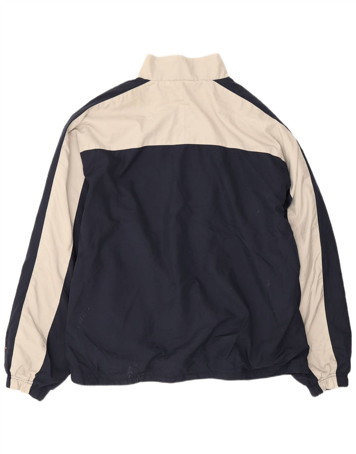 Ellesse Mens Pullover Tracksuit Top Jacket Medium Navy Blue Colourblock