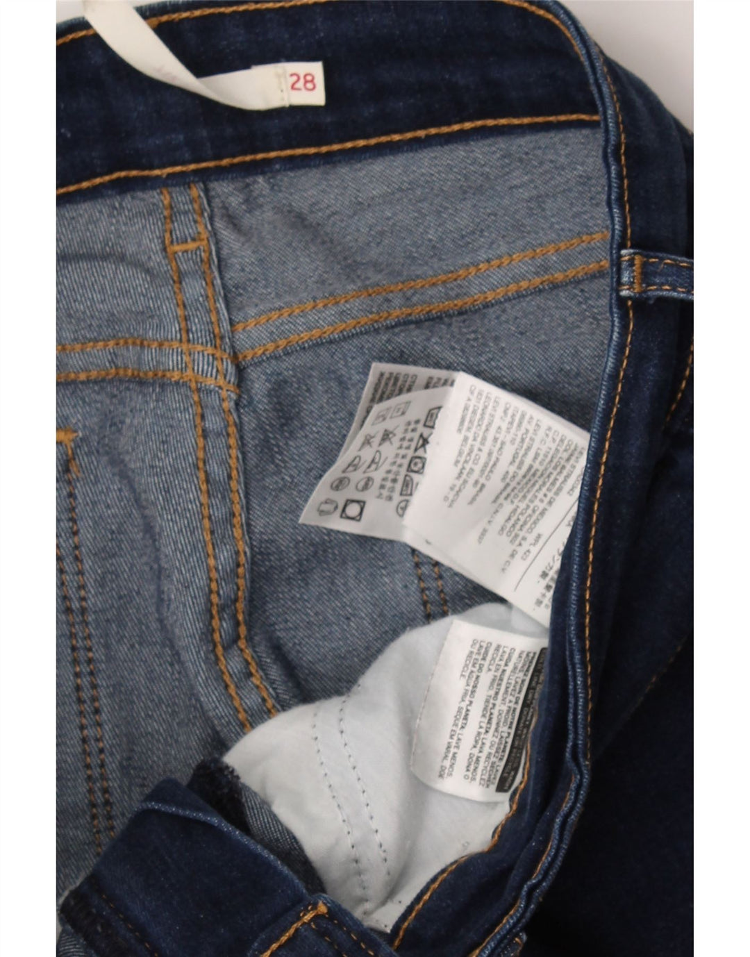 LEVI'S Womens Straight Jeans W28 L30 Blue Cotton Vintage Levi's and Second-Hand Levi's from Messina Hembry 