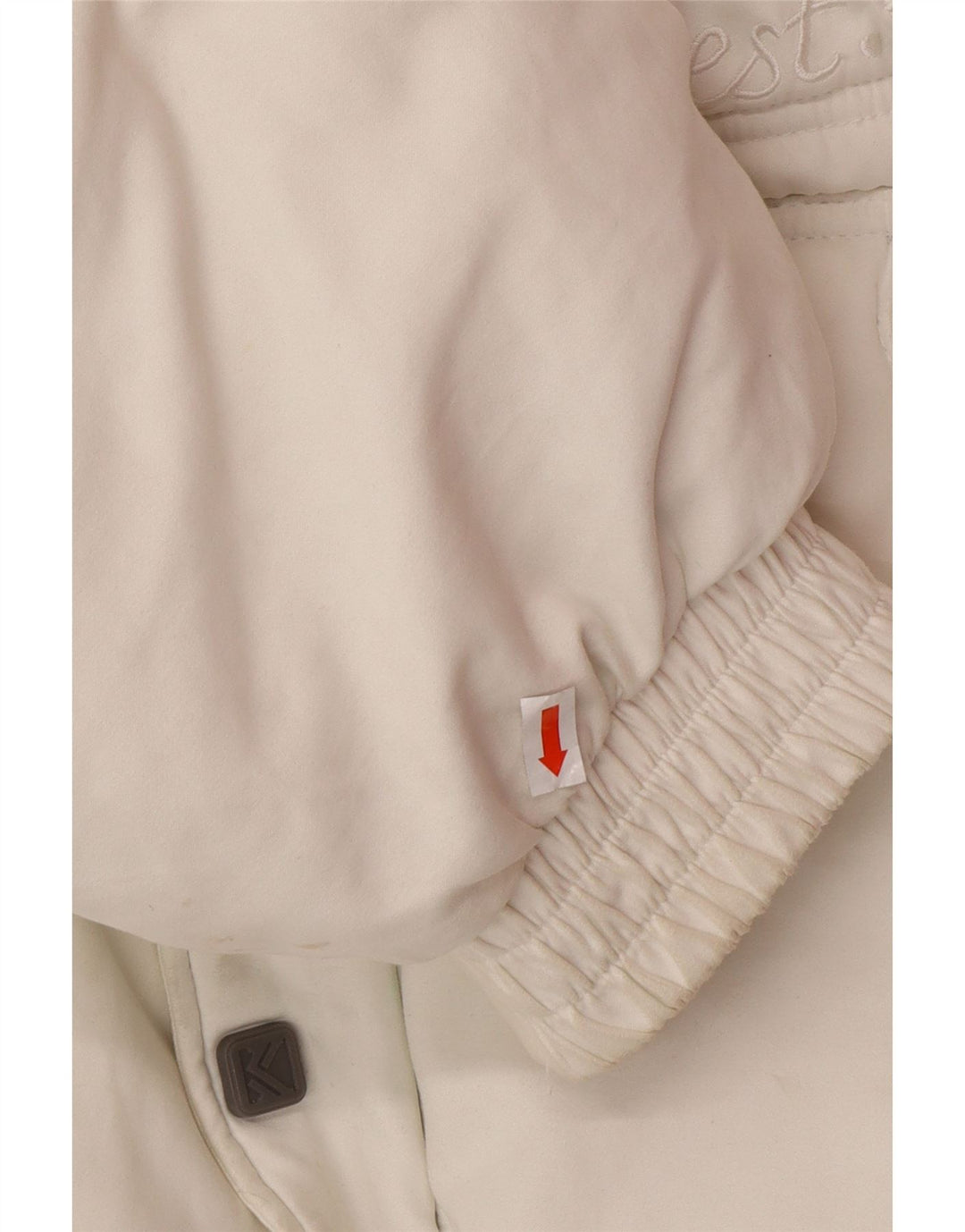 KARL KANI Mens Graphic Hooded Padded Jacket UK 44 2XL White Polyester