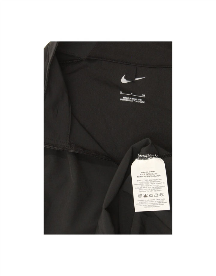 NIKE Mens Zip Neck Pullover Tracksuit Top Small Black Polyester Vintage Nike and Second-Hand Nike from Messina Hembry 