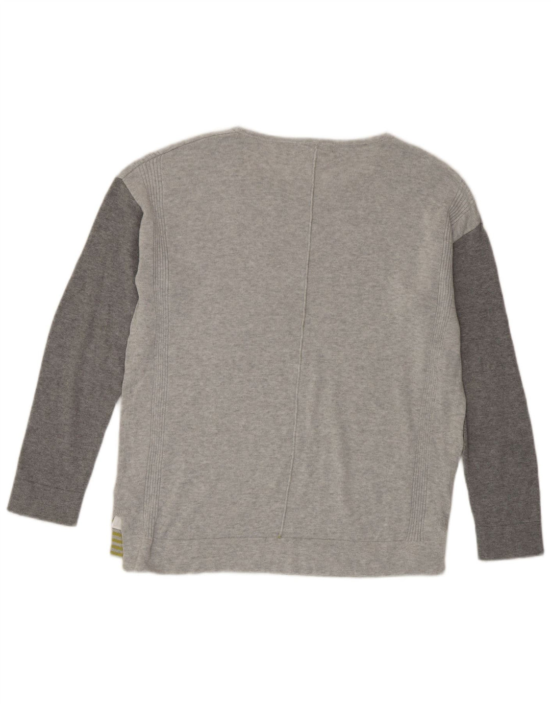 White Stuff Womens Oversized Top Long Sleeve UK 10 Small Grey Colourblock